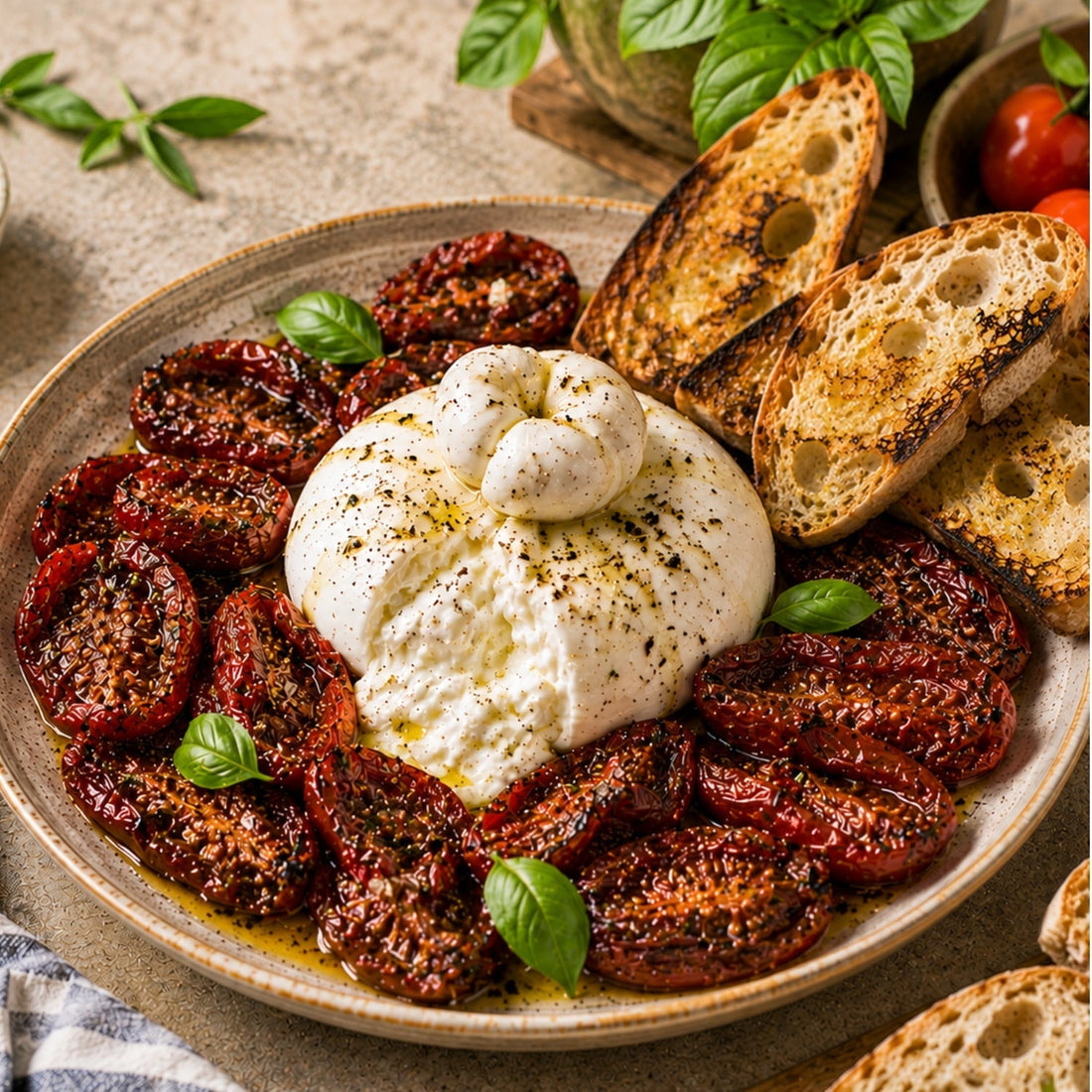 Burrata & Slow Roasted Tomatoes
