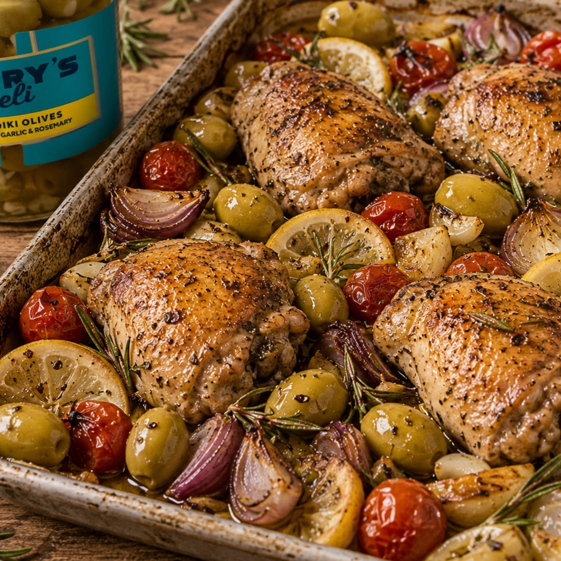 One-Tray Mediterranean Chicken